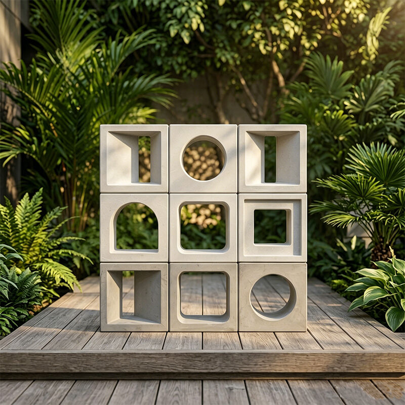 Blocco di cemento prefabbricato in blocchi di cemento per recinzioni da giardino, pareti esterne, ventilazione e applicazioni decorative