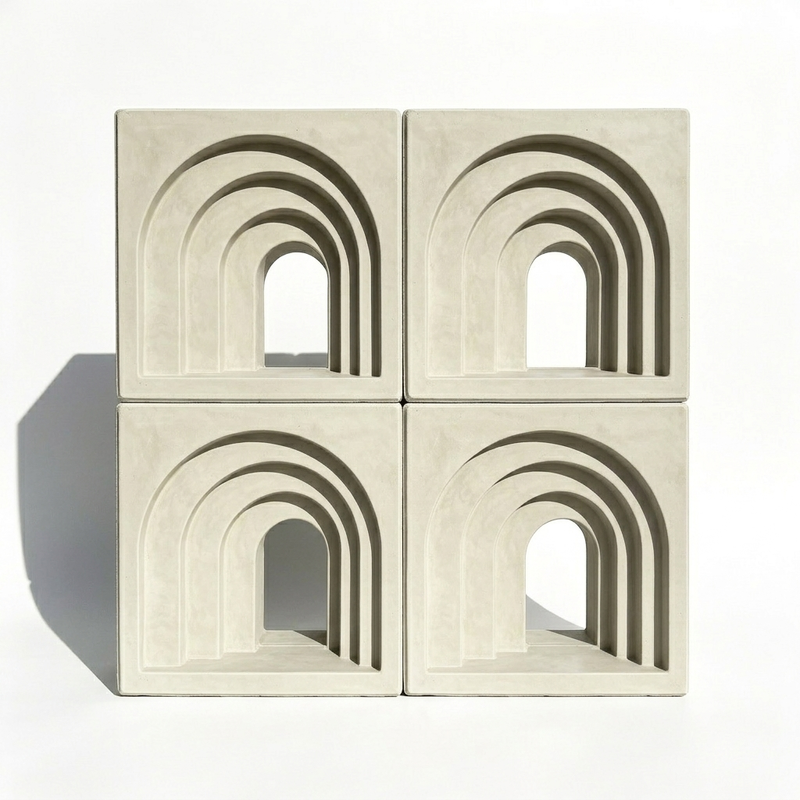 Blocchi di Ventilazione in Cemento Armato 3D | Mattoni Decorativi Cavi in Cemento per Vetrine e Pareti Architettoniche Parasole