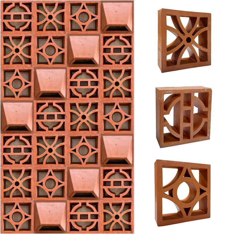 3D Art Terracotta Firebricks Parete di ventilazione Blocchi di brezza per recinzione schermo Parete e soffitto personalizzabili