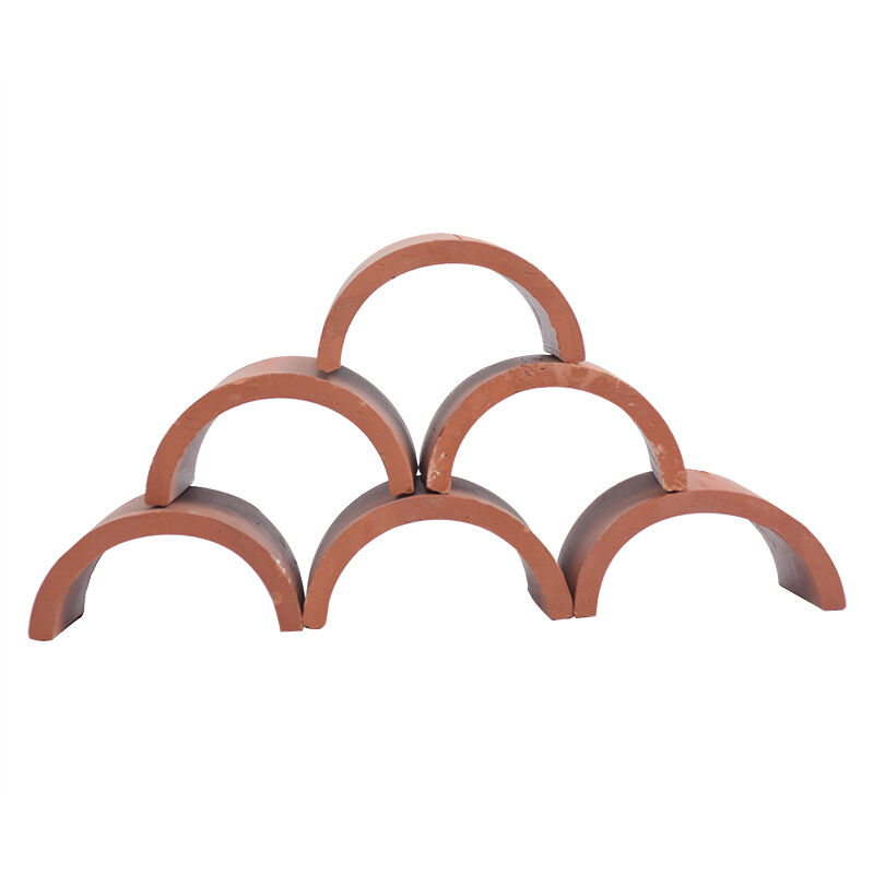 Piastrelle di terracotta curve per tetto e pareti schermo architettonico scala di pesci blocchi a reticolo per facciate decorative esterne