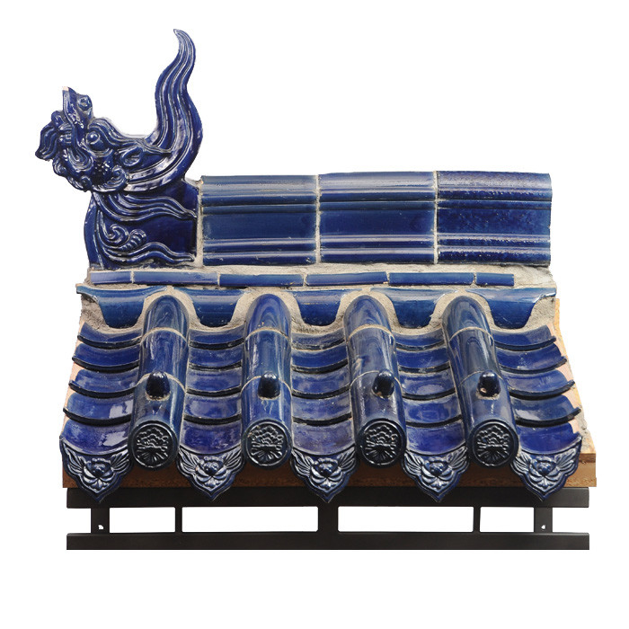 Mattonelle di tetto lustrate blu del cimitero di stile di cinese tradizionale