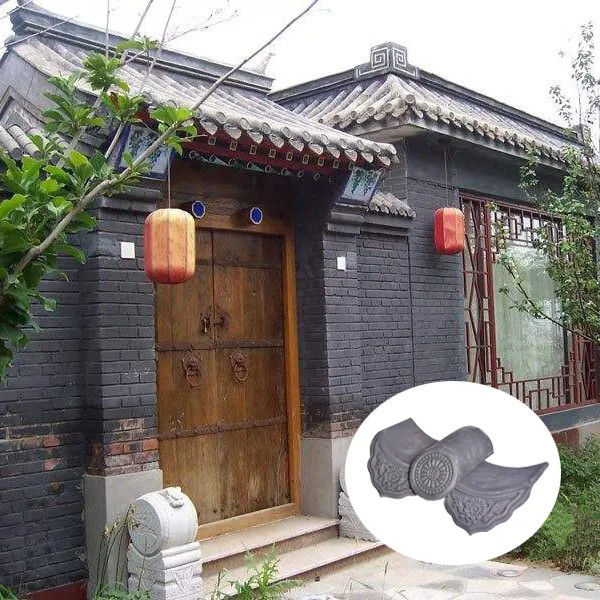 Fuoco Rooftop Mattonelle a prova di fuoco di Grey Color Chinese Clay Roof per la ...